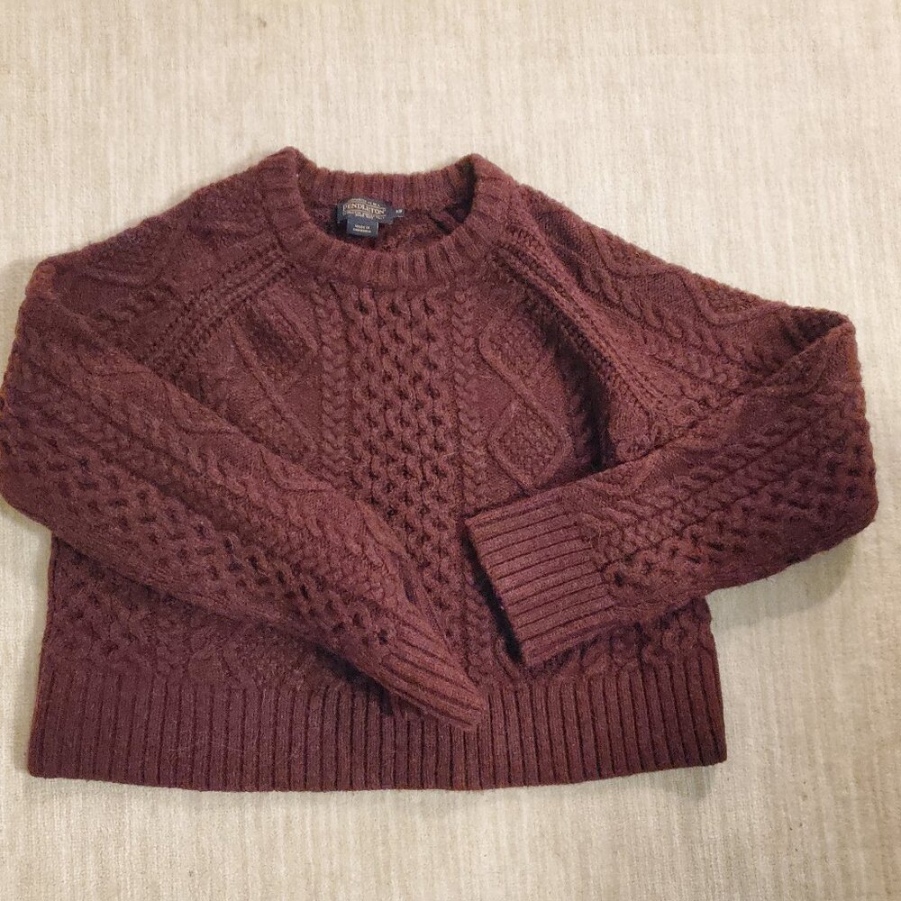 Pendleton Cropped Cable Sweater - Picture 4 of 7